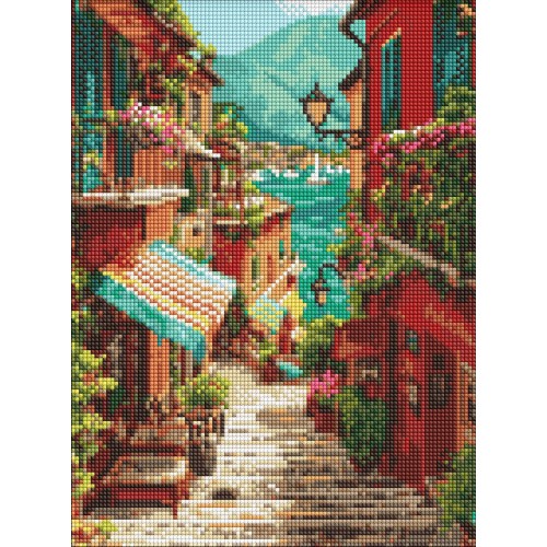 Алмазна мозаїка "Сходи до моря" 30*40см, в термопакете, ТМ Ідейка