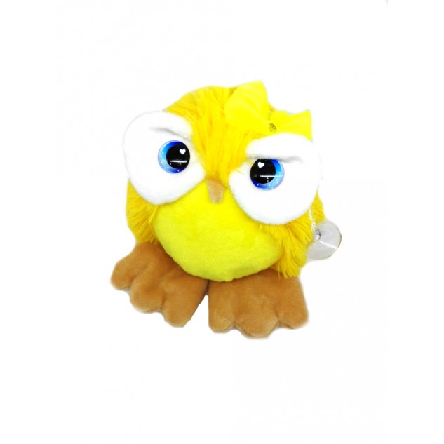 М'яка іграшка на присосці "Совушка Злата" жовта, 12см, ТМ Dreamtoys