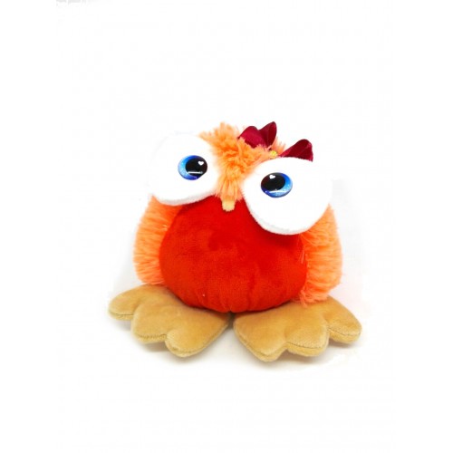 М'яка іграшка на присосці "Совушка Іскорка" корал, 12см, ТМ Dreamtoys