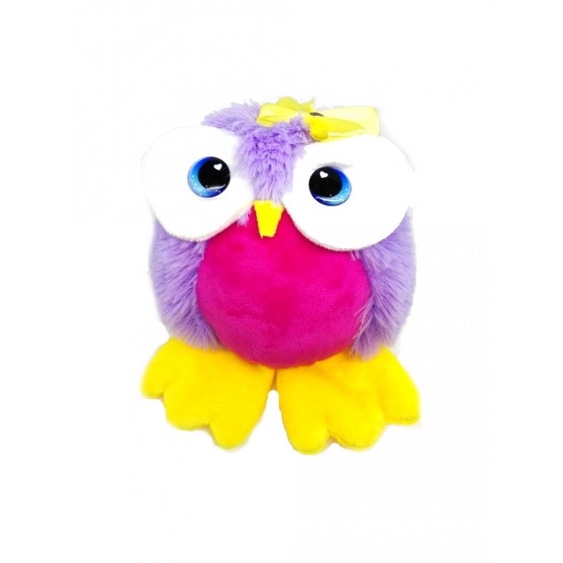 М'яка іграшка на присосці "Совушка Дарина" фіолетова, 12см, ТМ Dreamtoys