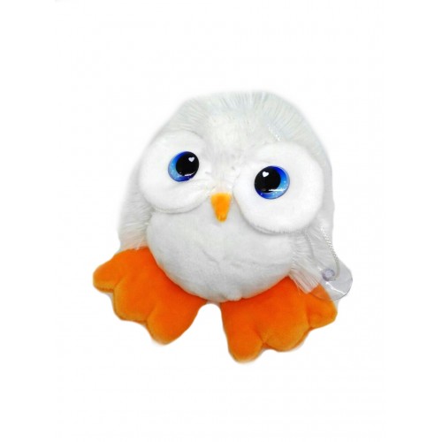 М'яка іграшка на присосці "Совеня Снєжок" біла, 12см, ТМ Dreamtoys