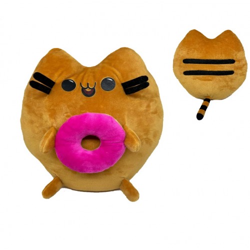 М'яка іграшка "Пушин кет Кругляш" з пончиком, рудий, 26см, ТМ Dreamtoys