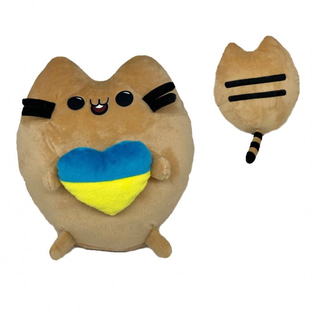 М'яка іграшка "Пушин кет Кругляш" з серцем, бежевий, 26см, ТМ Dreamtoys