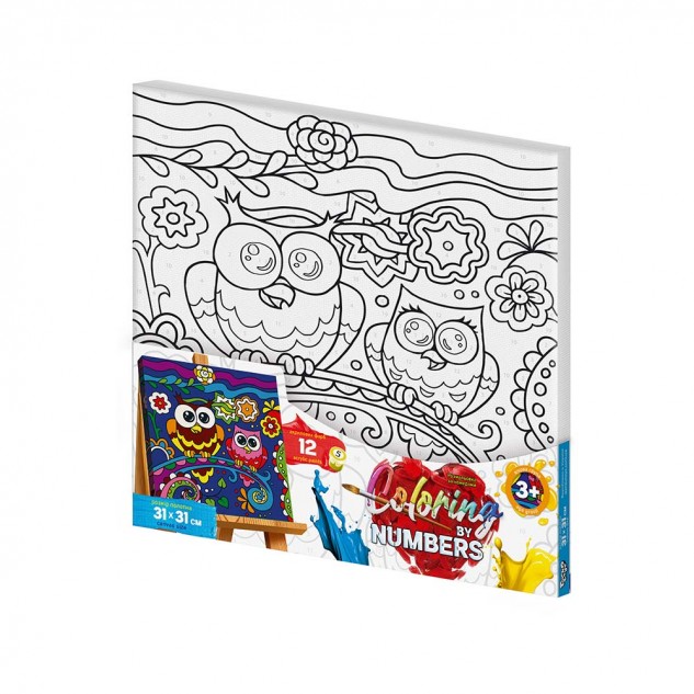 Розмальовка за номерами "Coloring by numbers" 31см*31см с.1 (10)