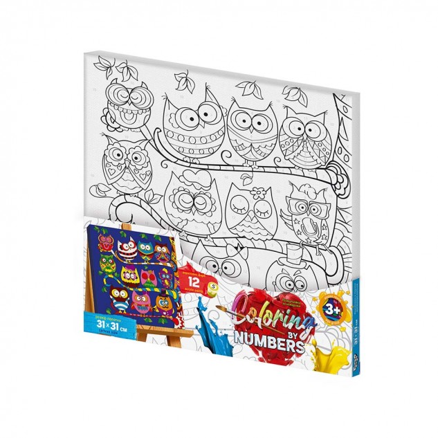 Розмальовка за номерами "Coloring by numbers" 31см*31см с.1 (10)