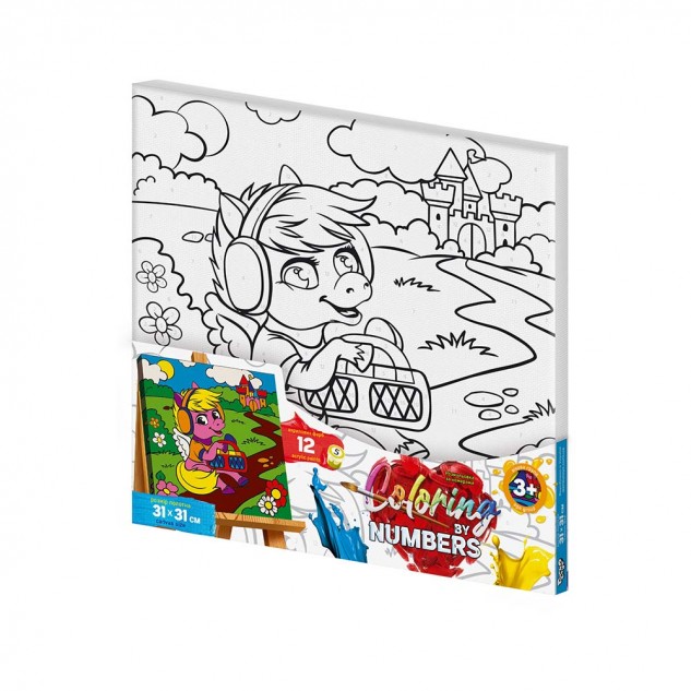 Розмальовка за номерами "Coloring by numbers" 31см*31см с.1 (10)