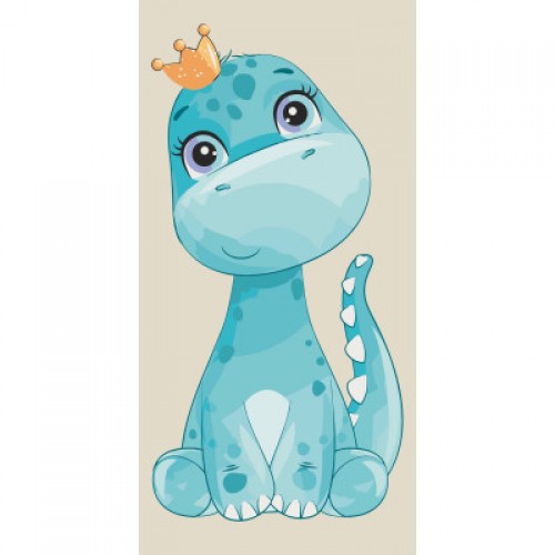 Картина за номерами "Cute dino" лак 40*80см, термопакет, ТМ ART Craft