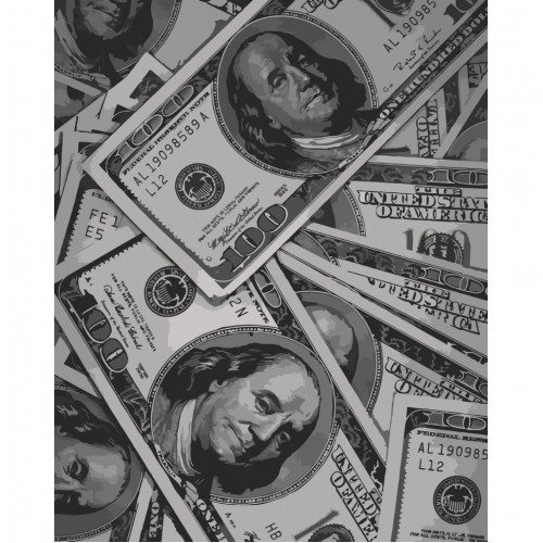 Картина за номерами "Money" лак 40*50см, термопакет, ТМ ART Craft