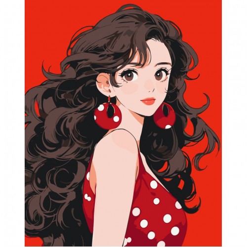 Картина за номерами "Anime girl" 40*50см, термопакет, ТМ ART Craft