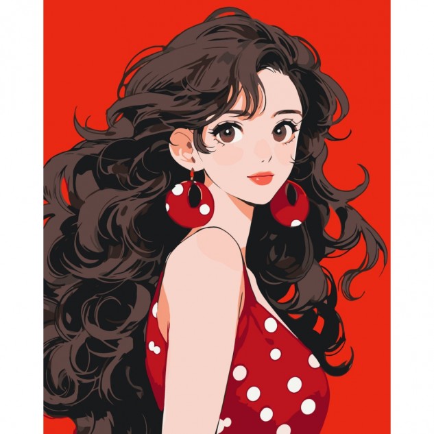Картина за номерами "Anime girl" 40*50см, термопакет, ТМ ART Craft