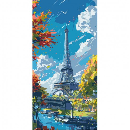 Картина за номерами "Eiffel Tower" 40*80см, термопакет, ТМ ART Craft