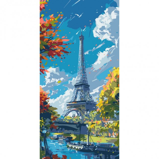 Картина за номерами "Eiffel Tower" 40*80см, термопакет, ТМ ART Craft