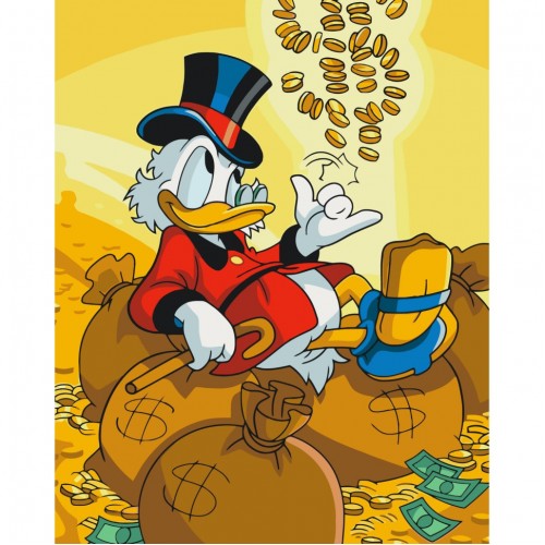 Картина за номерами "Scrooge McDuck" 40*50см, в термопакеті, ТМ ART Craft