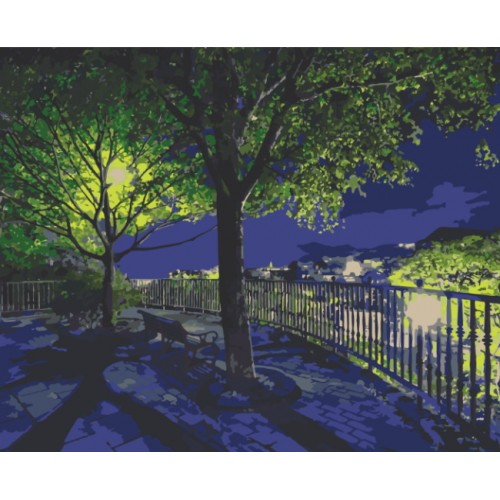 Картина за номерами "Вечірній парк" лак 40*50см, термопакет, ТМ ART Craft