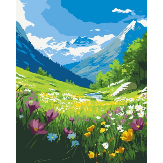 Картина за номерами "Альпийська весна" 40*50см, термопакет, ТМ ART Craft
