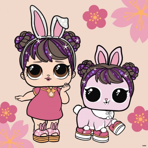 Картина за номерами для дітей "L.O.L. Surprise! Chinese New Year Doll Pet" 40х40см, термопакет