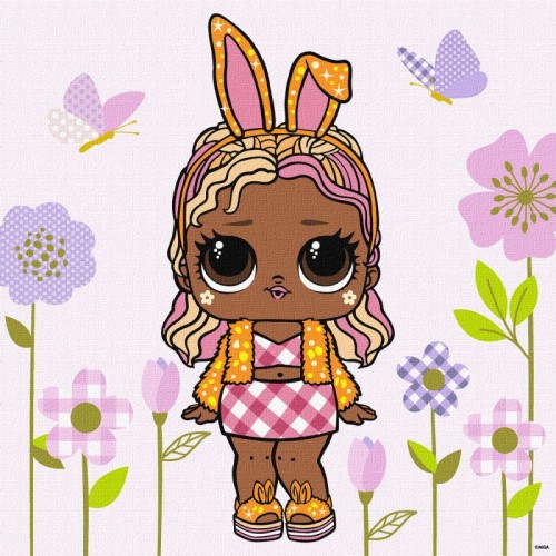 Картина за номерами для дітей "L.O.L. Surprise! HipHop4Lyfe BossBunny" 30х40см, термопакет, ТМ Ідейка