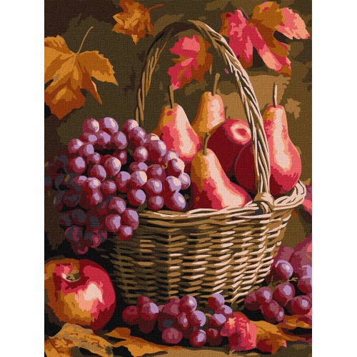 Картина за номерами "Осінні фрукти" 30x40см, термопакет, ТМ Ідейка