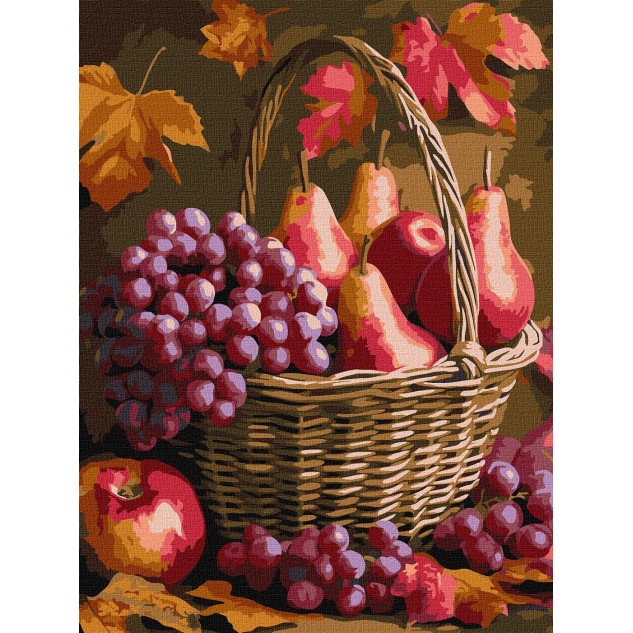 Картина за номерами "Осінні фрукти" 30x40см, термопакет, ТМ Ідейка