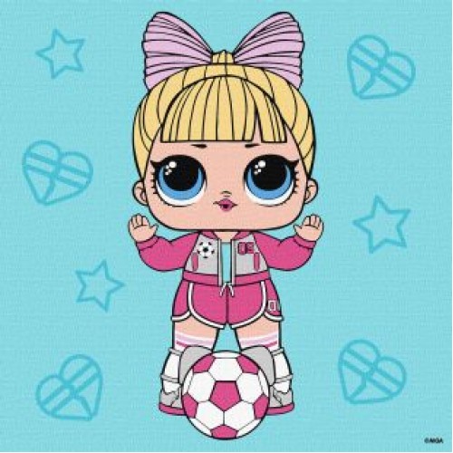 Картина за номерами для дітей "L.O.L Surprise! Game on. Suite Princess" 25x25см, термопакет, ТМ Ідейка