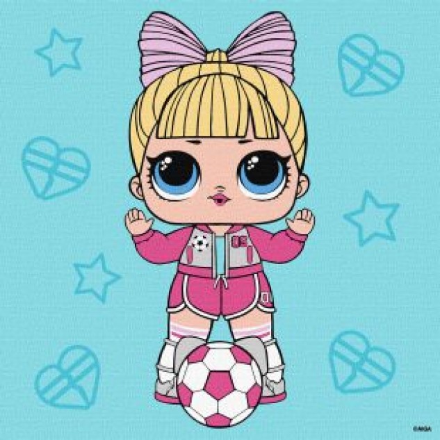 Картина за номерами для дітей "L.O.L Surprise! Game on. Suite Princess" 25x25см, термопакет, ТМ Ідейка
