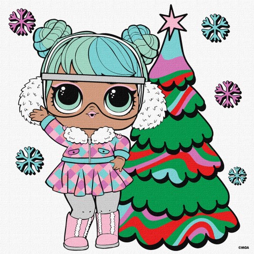 Картина за номерами для дітей "L.O.L. Surprise! Jolly Vibes. Bon Bon" 25x25см, термопакет, ТМ Ідейка