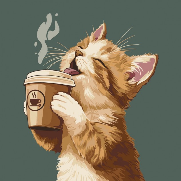 Картина за номерами "Ранковий мурчик" 40*40см, термопакет, ТМ ART Craft