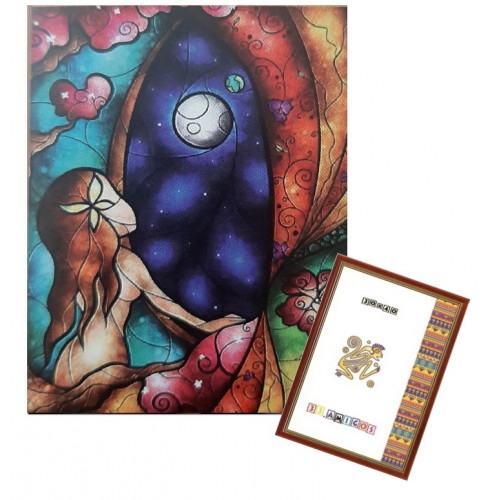 Алмазна мозаїка неонова "Первісна природа", 30*40см, без підрамника, в кор. 42*6,5*4см + РАМКА