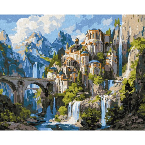Картина за номерами "Палац на вершині" 40*50см, термопакет, ТМ Ідейка