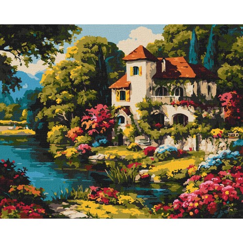 Картина за номерами "Барвистий пейзаж" 40*50см, термопакет, ТМ Ідейка