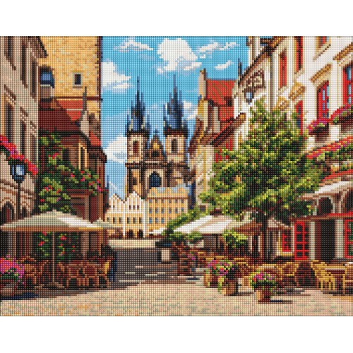 Алмазна мозаїка "Празький ранок" 40*50см, термопакет, ТМ Ідейка