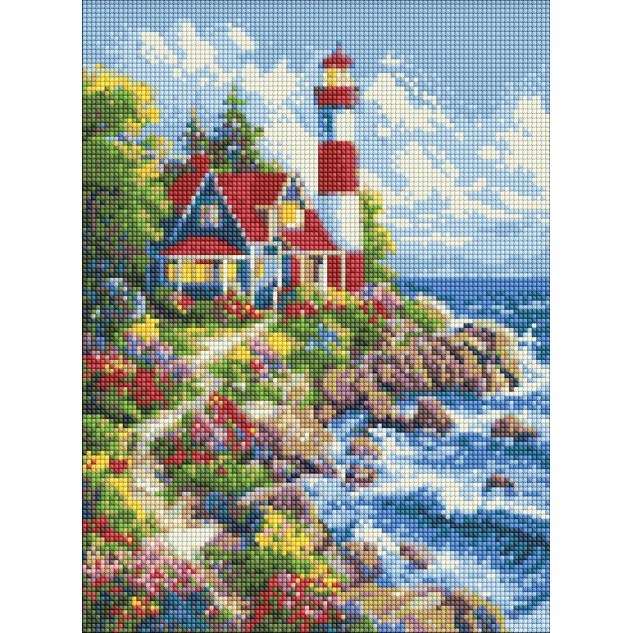 Алмазна мозаїка "Морський маяк" 30*40см, термопакет, ТМ Ідейка