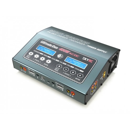 Зарядний пристрій дуо SkyRC D400 20A/400W з/БЖ універсальний (SK-100123)