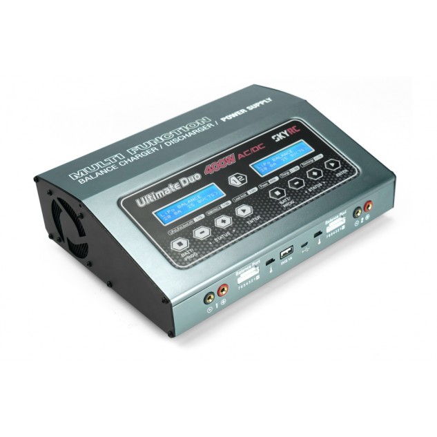 Зарядний пристрій дуо SkyRC D400 20A/400W з/БЖ універсальний (SK-100123)