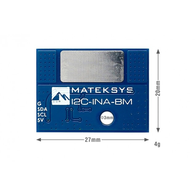 Датчик тока и напряжения Matek I2C-INA-BM 204A 85V I2C