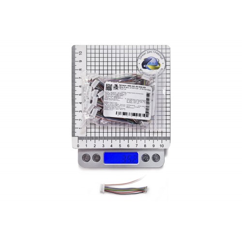 50 шт - Кабель силиконовый Micro JST-SH F 8 pin - контакты JST-SH 8 pin (50 мм)