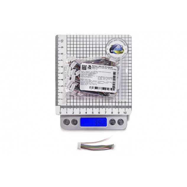 50 шт - Кабель силиконовый Micro JST-SH F 8 pin - контакты JST-SH 8 pin (50 мм)