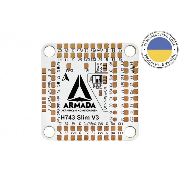 Полетный контроллер для мультикоптера ARMADA H743 SLIM V1 ICM42688Px2