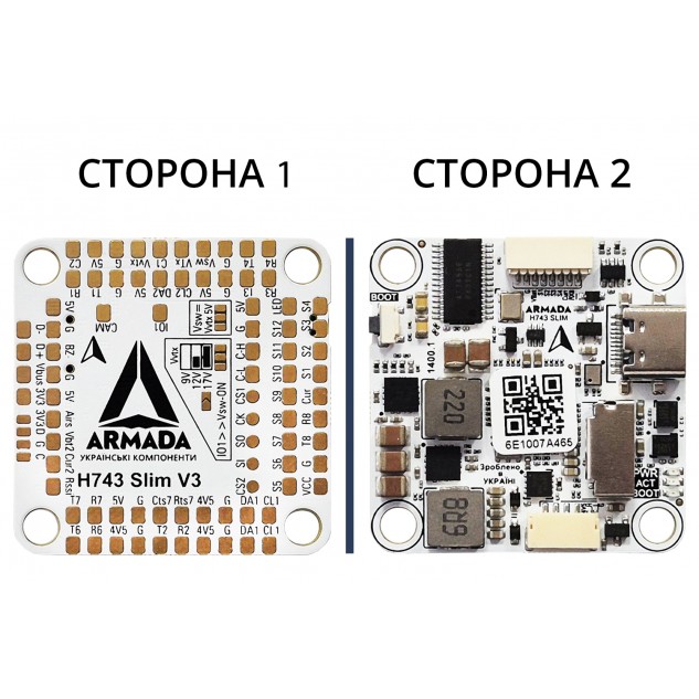 Полетный контроллер для мультикоптера ARMADA H743 SLIM V1 ICM42688Px2